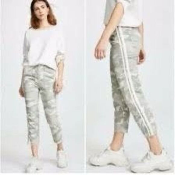 MOTHER The Shaker Chop Crop Sz 28 Desert Camo Frayed Hem - Picture 1 of 9